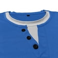 thumbnail image 4 of HUANBAI Casual T Shirt With Double Layer Neck Design Comfortable Daily Wear Basic Top, 4 of 5