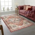 thumbnail image 1 of Brio Washable Non Slip Red Tones Modern Rug 4'X6', 1 of 1