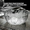 thumbnail image 4 of 1500ml Salad Bowel Irregular Flower Shape Glass Bowl with Ripple Texture Large Capacity Food Bowl Food Grade Safety Food Storage Container for Kitchen Cooking, 4 of 10