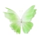 thumbnail image 4 of Mariposa de gasa decorativa para pared, enorme mariposa artificial de seda para ventana Verde, 4 of 9