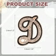 thumbnail image 2 of Pines de broche de letra de rhinestone Uxcell, broches de letra inicial D, pin de solapa de cristal metálico del alfabeto A-Z, tono dorado, 2 of 7