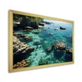 thumbnail image 2 of Designart "Unveiling Tropical Paradise Aerial Coral Beaches I" Coastal Framed Wall Art Decor - Coastal Coral Coastal Beach Entryway Framed Wall Art, 2 of 6