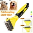 thumbnail image 3 of 3-in-1 Pet Dog Cat Dematting Groom Deshedding Tool Hair Comb Brush Rake New, 3 of 5