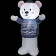thumbnail image 3 of Gemmy 4' Hanukkah Inflatable Polar Bear in Blue Fair Isle Sweater, 3 of 3