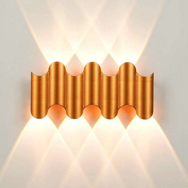 Aplique de pared para exteriores minimalista y creativo, LED, impermeable, para interiores, galería, balcón, luz de pared luminosa hacia arriba y hacia abajo