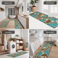 thumbnail image 5 of Cute Green Hedgehog Pattern with Pioneer Flower Kitchen Rugs Sets Of 3,Kitchen Runner Rugs Non Skid Washable,Decorative Kitchen Floor Mats for Kitchen,Sink,Laundry,17"x30"+ 17"x47" + 17"x59", 5 of 6