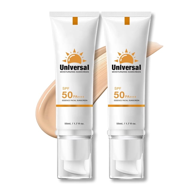 Protector solar teñido YFKEJI Universal SPF 50 50 ml para rostro, 2 unidades