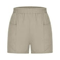 thumbnail image 5 of HUPOM Lounge Shorts For Women Womens Summer Shorts Shorts High Short Playing Khaki S, 5 of 7