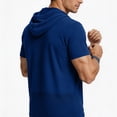 thumbnail image 3 of Maean Mens Sun Protection Hoodie Shirts Short Sleeve Lightweight Quick Dry Hiking Running Athletic Shirt, 3 of 6