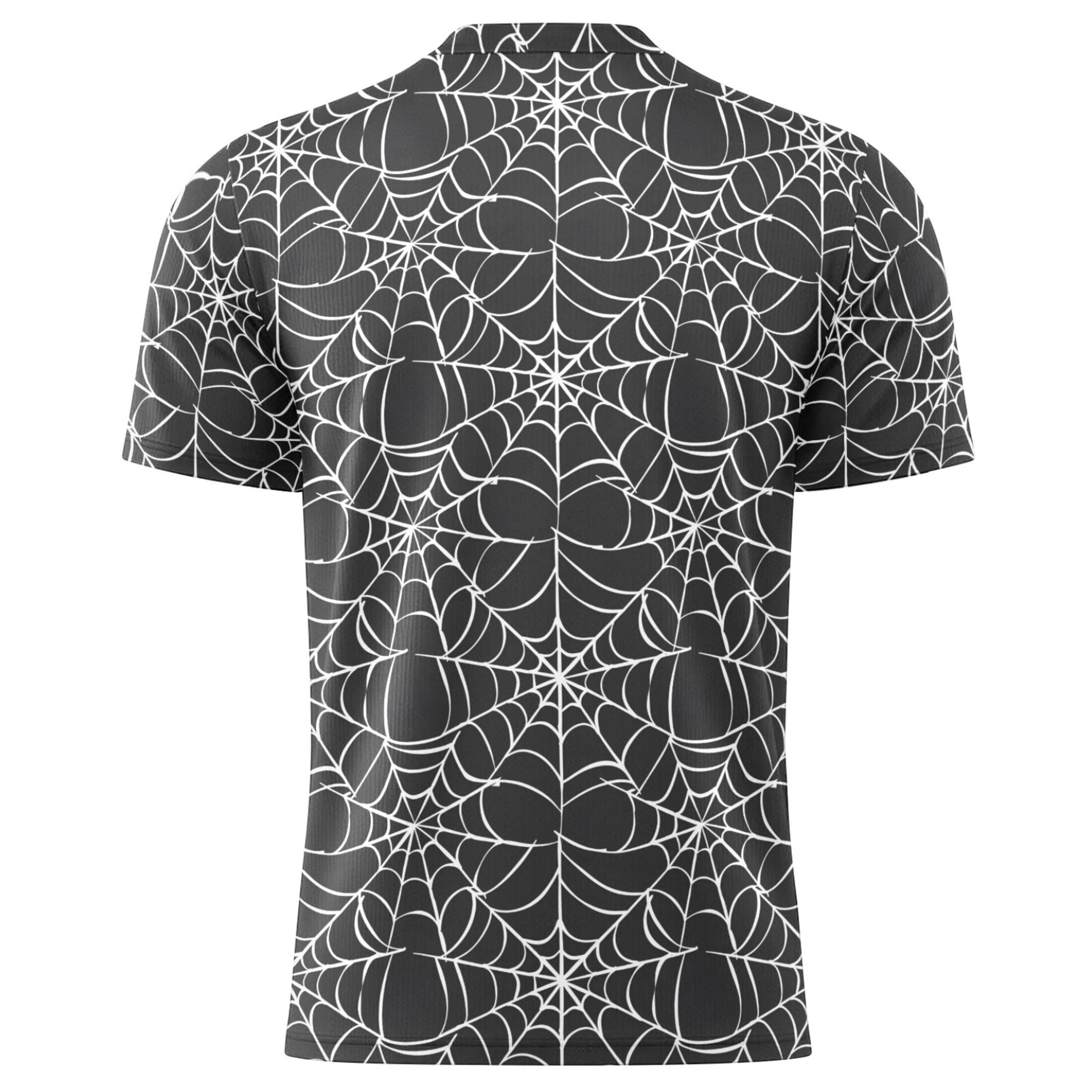 joogoo Spiders Webs Men's Soccer Jersey Athletic Plus Size T-Shirt V-Neck Sport Fan Game Day Shirt X-Large
