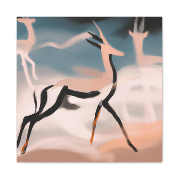 Wild Gazelle Freezing - Canvas