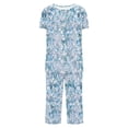 thumbnail image 5 of Tnhcen Short Sleeve Capri Pants with Pockets Fashionable 2-Piece Women's Print Summer Pajama Set S-3XL, 5 of 6
