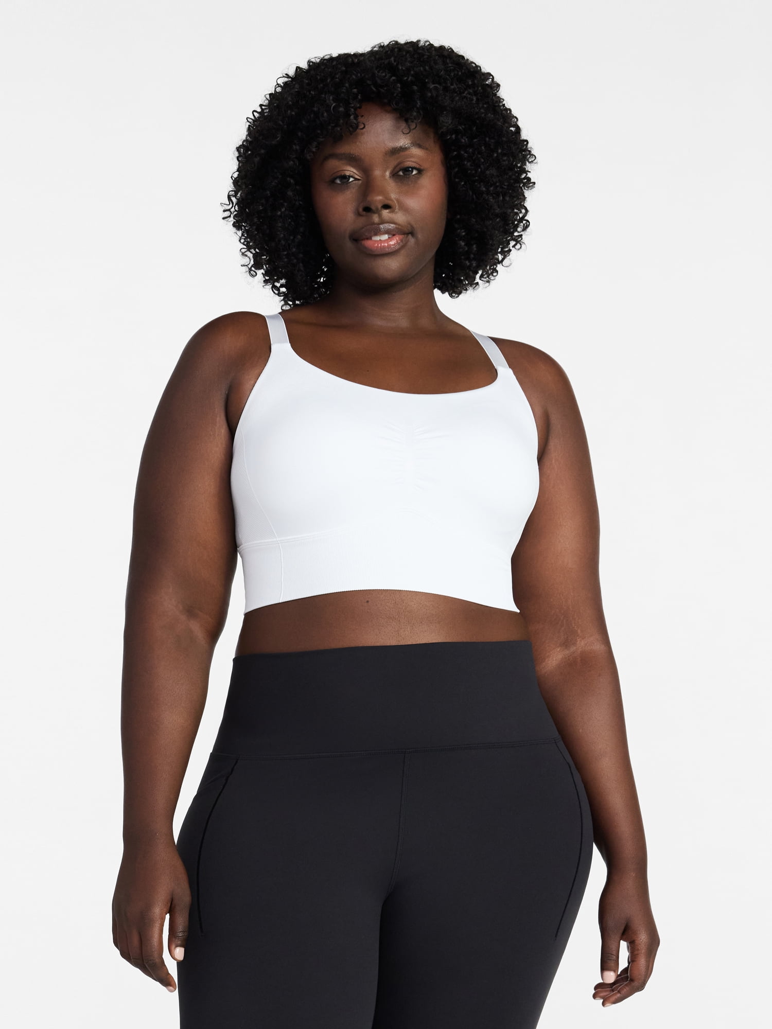 Avia Women's Low Support Longline Scoop Neck Sports Bra, Sizes S-XXXL