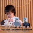 thumbnail image 5 of PlanToys® Celebration Wooden Train Set with Photo Slot & Chalkboard | Customizable Keepsake 3 Pcs Pull Toy Made with Sustainable Rubberwood | Ideal Birthday Gift for Kids, 5 of 9