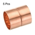 thumbnail image 3 of Uxcell 28.6mm Straight Copper Pipe Coupling Connecting Adapter Solder Connection for Plumbing 5 Pack, 3 of 5