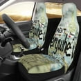 thumbnail image 2 of Honeii I Haven't Been Everywhere But Its On My List Print Car Seat Covers 2 Pieces, Full Set Universal Seat Covers for Cars, Waterproof Auto Seat Protectors, 2 of 7