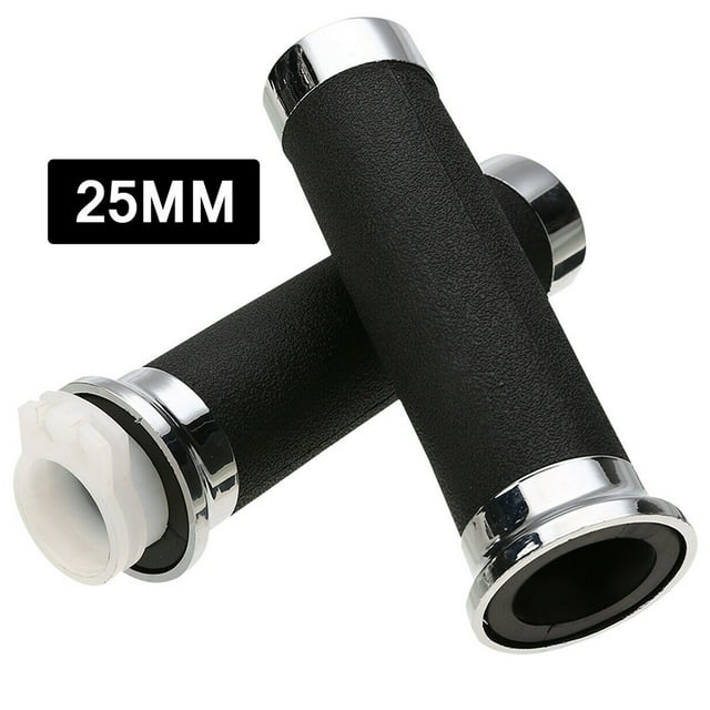 Universal Fit 25mm Motorcycle Handlebar Hand Grips, Soft Rubber Plastic Material, Easy To Install