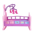 thumbnail image 2 of Cuna decorativa para muebles de muñecas, cuna de casa de muñecas a escala 1:12, cuna de muñeca en miniatura, cama de bebé para casa de muñecas, características mejoradas, 2 of 8