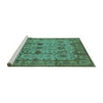 thumbnail image 2 of Ahgly Company Machine Washable Indoor Rectangle Oriental Turquoise Blue Traditional Area Rugs, 8' x 12', 2 of 4