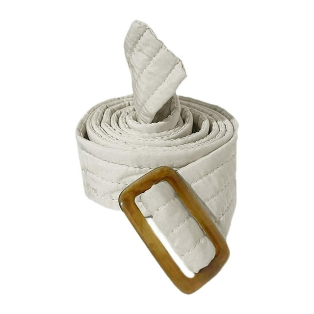 Cinturón de plumón para mujer, faja sencilla decorativa, cinta para la cintura Beige