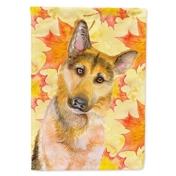 Carolines Treasures BB9972CHF German Shepherd 2 Fall Flag Canvas House Size Large multicolor