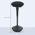 thumbnail image 3 of HOMCOM Adjustable Active Standing Stool with Rocking Motion, Black, 3 of 8
