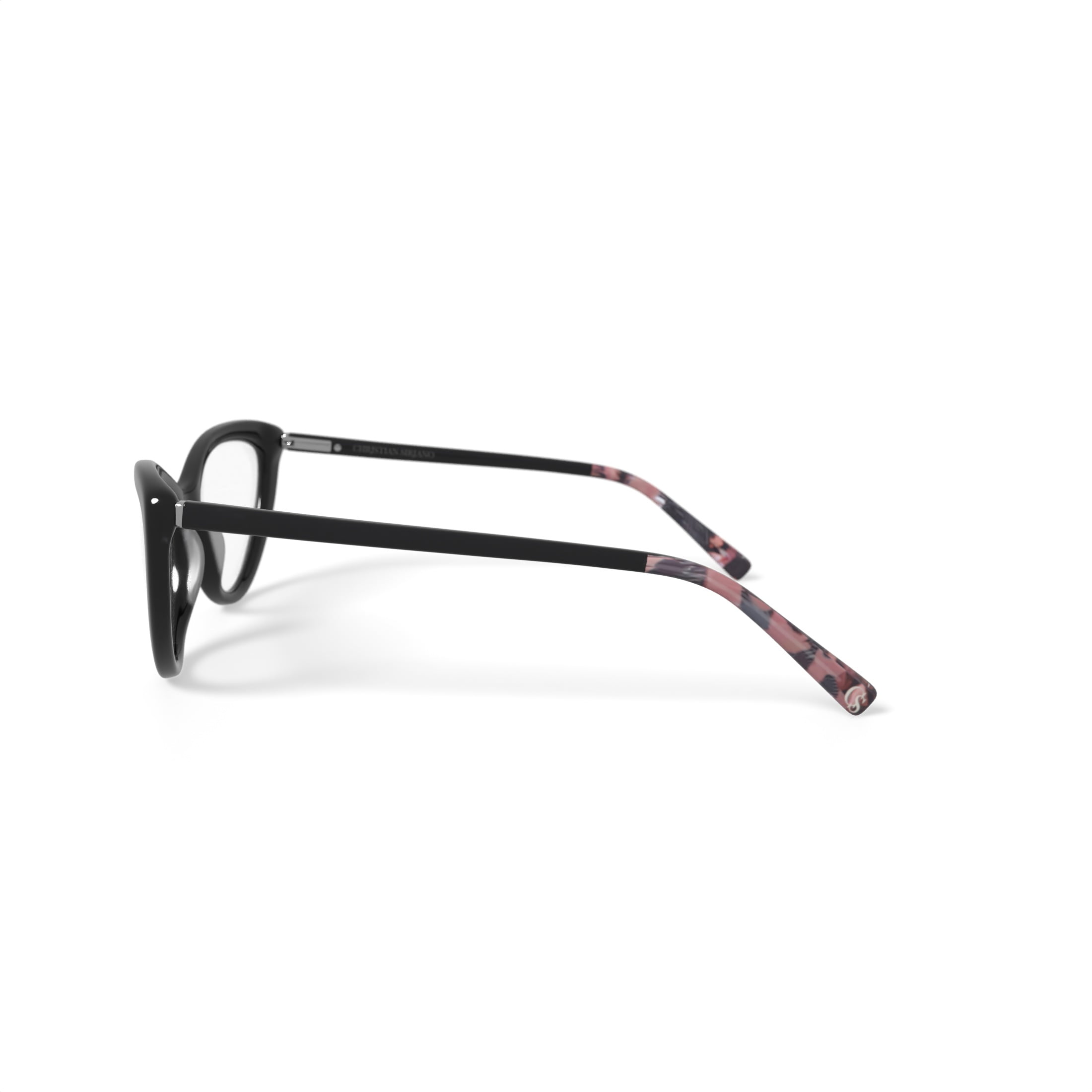 Christian Siriano Women's Marlena Cat Eye Prescription Eyeglasses with Case, Black
