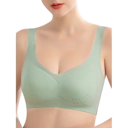 

Women Soft Bra Thin Padded No Underwire Plus Size Bras for Lounging Sleeping Yoga