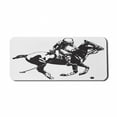 thumbnail image 1 of Animal Computer Mouse Pad, Monochrome Style Silhouette of a Polo Player on a Horse Competing, Rectangle Non-Slip Rubber Mousepad X-Large, 35" x 15" Gaming Size, Charcoal Grey and White, by Ambesonne, 1 of 2