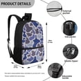 thumbnail image 5 of Binienty Blue Purple Duck Camo Kids Backpack for 4th Grade Elementary School 17 Inch Large Capacity Bookbag with Customizable Shoulder Straps Front Storage Pocket Students Travel, 5 of 6