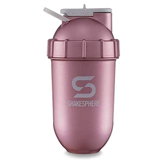 ShakeSphere Tumbler VIEW: Protein Shaker Bottle with Side Window, 24oz, Pink