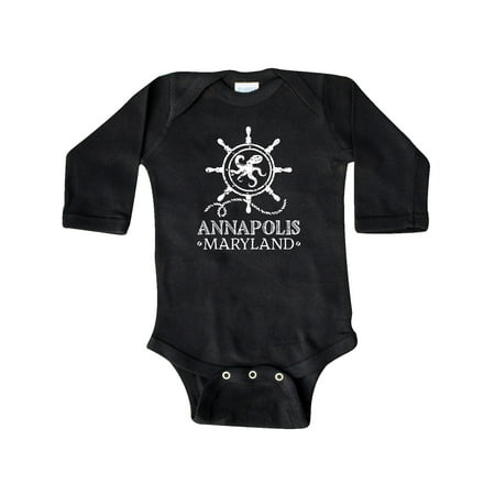 

Inktastic Annapolis Maryland Vacation Gift Baby Boy or Baby Girl Long Sleeve Bodysuit