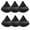 Black-6PC, variant on EARSTMAKEUP 6PCS Powder Puff, Triangle Makeup Puff for Loose Powder Body Powder Setting Powder Puff for Face Powder Beauty Makeup Tool(Black)