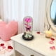 thumbnail image 1 of Adorno de luz nocturna con flores y rosas conservadas | Decoración LED de lámina de oro | Plástico acrílico | 22cm | Rojo, Dorado, Morado, Azul, Rosa | Acento de regalo para el hogar | Ambiente, 1 of 6