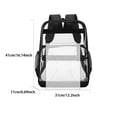 thumbnail image 3 of Clear Backpack for School,Large Heavy Duty Stadium Approved Clear Bookbag, See Through Transparent Backpacks for Travel College Work, 3 of 9