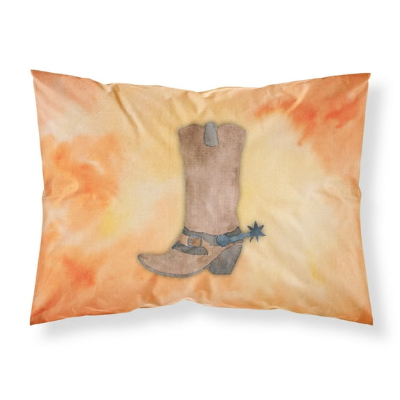 Cowboy Boot Watercolor Fabric Standard Pillowcase