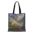 thumbnail image 1 of LADDKE Canvas Tote Bag Lantern Smith Tower Seattle Travel Press Vintage Retro Old Reusable Handbag Shoulder Grocery Shopping Bags, 1 of 1