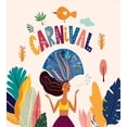 thumbnail image 3 of Ambesonne Carnival Duvet Cover Sets, Rio Spring Carnival Lady, 2-Twin, Eggshell Pale Orange, 3 of 3
