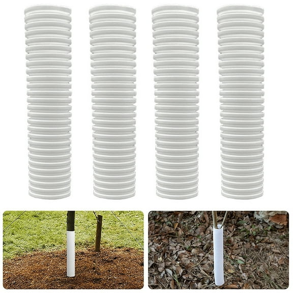 harmtty 4Pcs Tree Guard Reusable Weather Resistance Anti-scratch Prevent Deer Cat Dog Rabbit Damaging Saplings Tree Farm Accessories