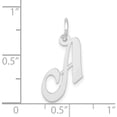 thumbnail image 4 of 14K White Gold Small Fancy Script Letter A Initial Charm (12.61 X 15.69) Made In United States yc651a, 4 of 6