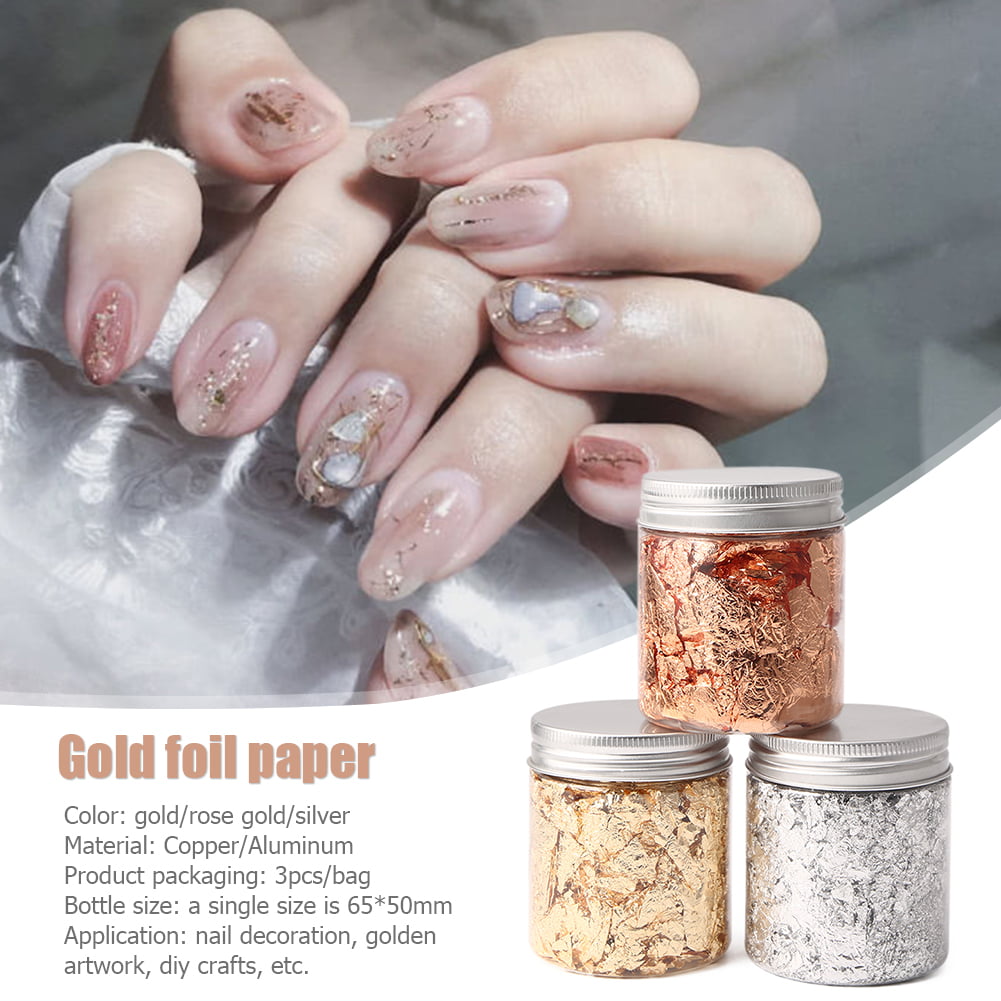 Gold Silver Irregular Copper Nail Foil Paper Sequins Aluminum