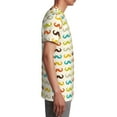thumbnail image 3 of Honeii Colorful Mustache Print Youth Short Sleeve T-Shirt,Boys Athletic Shirt,Quick Dry Short Sleeve Performance Moisture Wicking T Shirt, 3 of 6