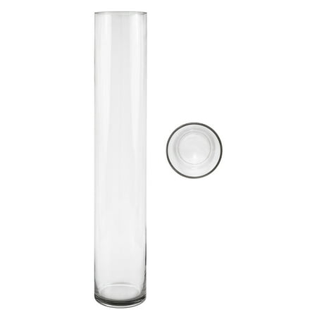 Mega Vases 4 X 24 Cylinder Glass Vase Set Of 1 Clear