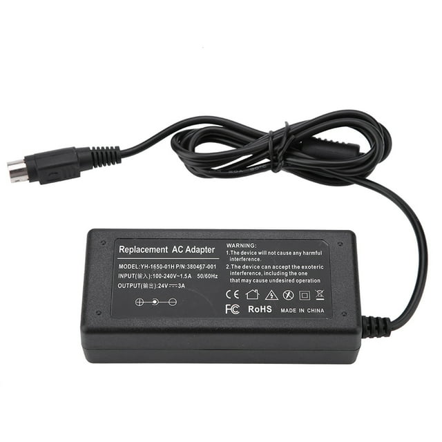 AC DC Adapter, 24V 72W Power Adapter for NCR RealPOS 7197 POS Thermal Receipt Printer