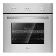 Empava 24 in. 2.3 cu. Ft. Single Gas Wall Oven - Bake Broil Rotisserie Functions with Mechanical Controls - Built-in Timer - Convection Fan in Stainless Steel EMPV-24WO08