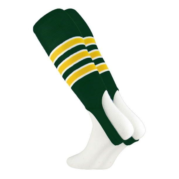 Baseball Stirrups Pattern D (Dark Green/Gold/White, Medium)