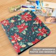 thumbnail image 4 of FORMRS 3 Ring Photo Album 4"x6" Self Adhesive Large Capacity PU Leather Cover, Christmas Themed Leaves, 4 of 8