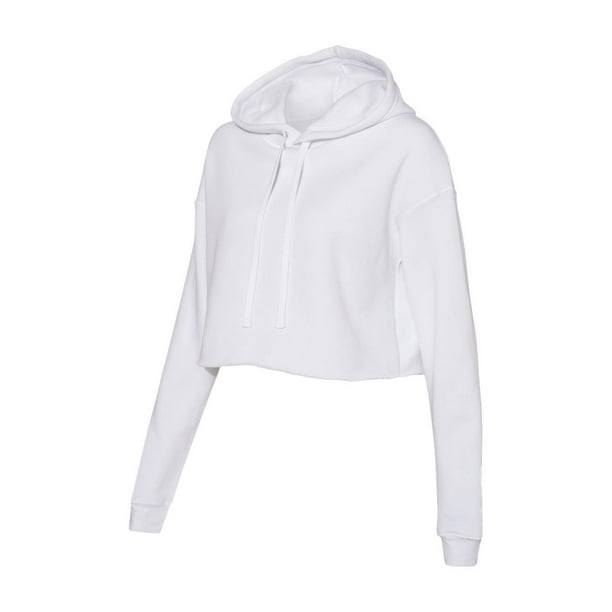 7502 women's cropped fleece hoodie