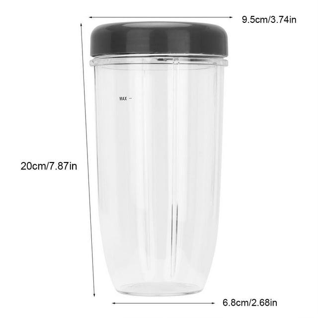 Peahefy Tasse + Couvercle Blender Partie Kit pour pour nutri 900W Blender Accessoire de Remplacement, Tasses + Kit de Couvercle, Kit de Partie Blender