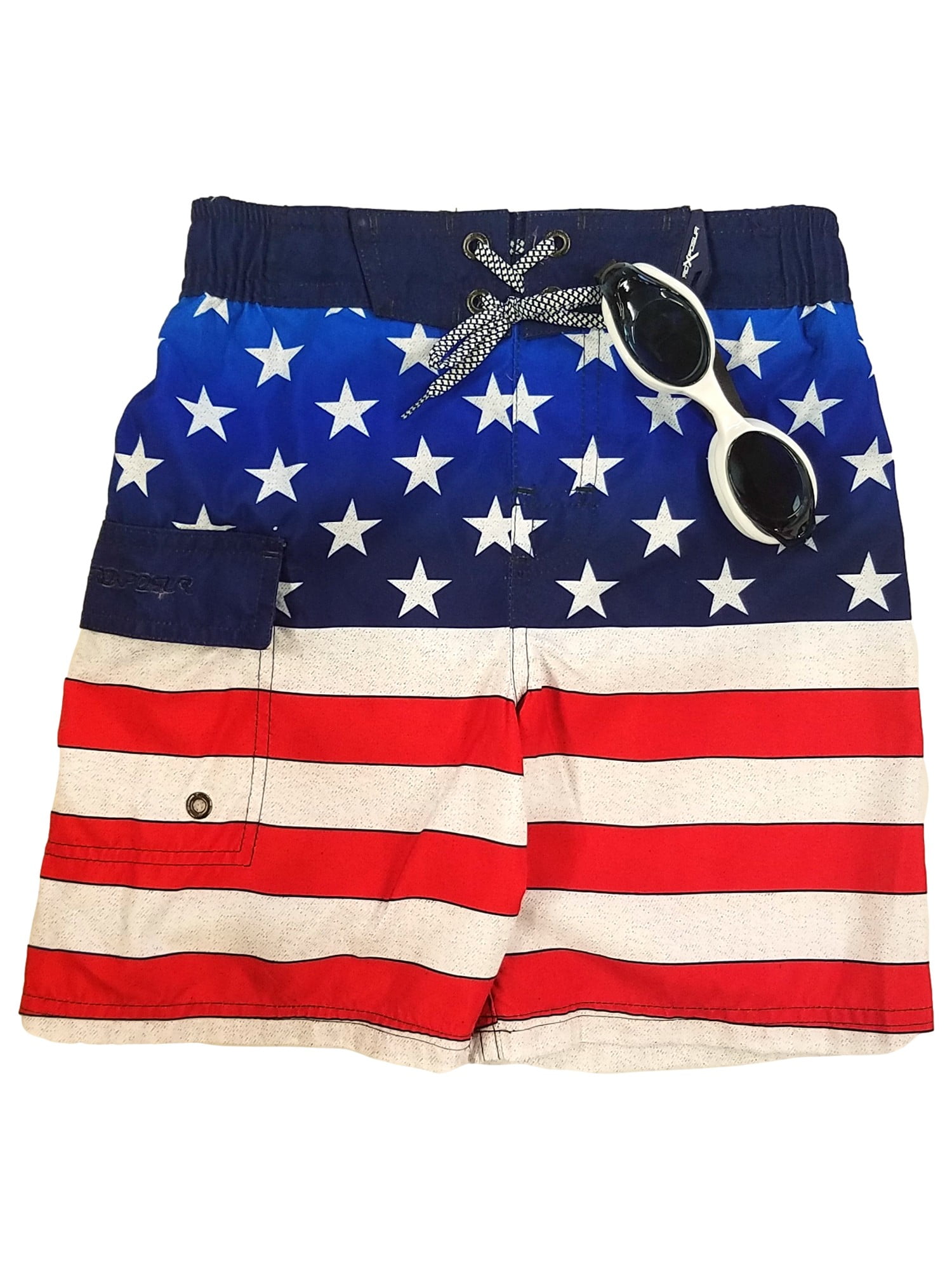 Blue Swim Trunks Board Shorts \u0026 Goggles 